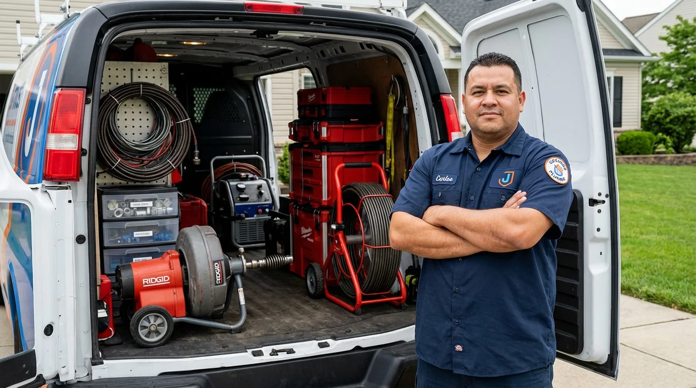 Professional drain cleaning equipment and Johns Plumbing LLC plumber in Heber Springs